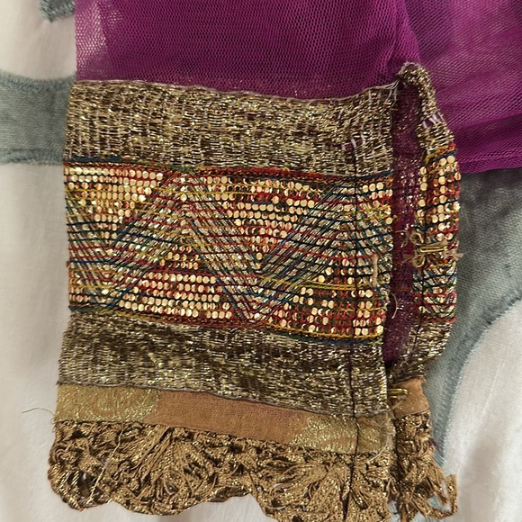 CUSTOM INDIAN PURPLE AND MUSTARD LEHENGA - Picture 7 of 16